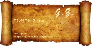 Glük Zita névjegykártya